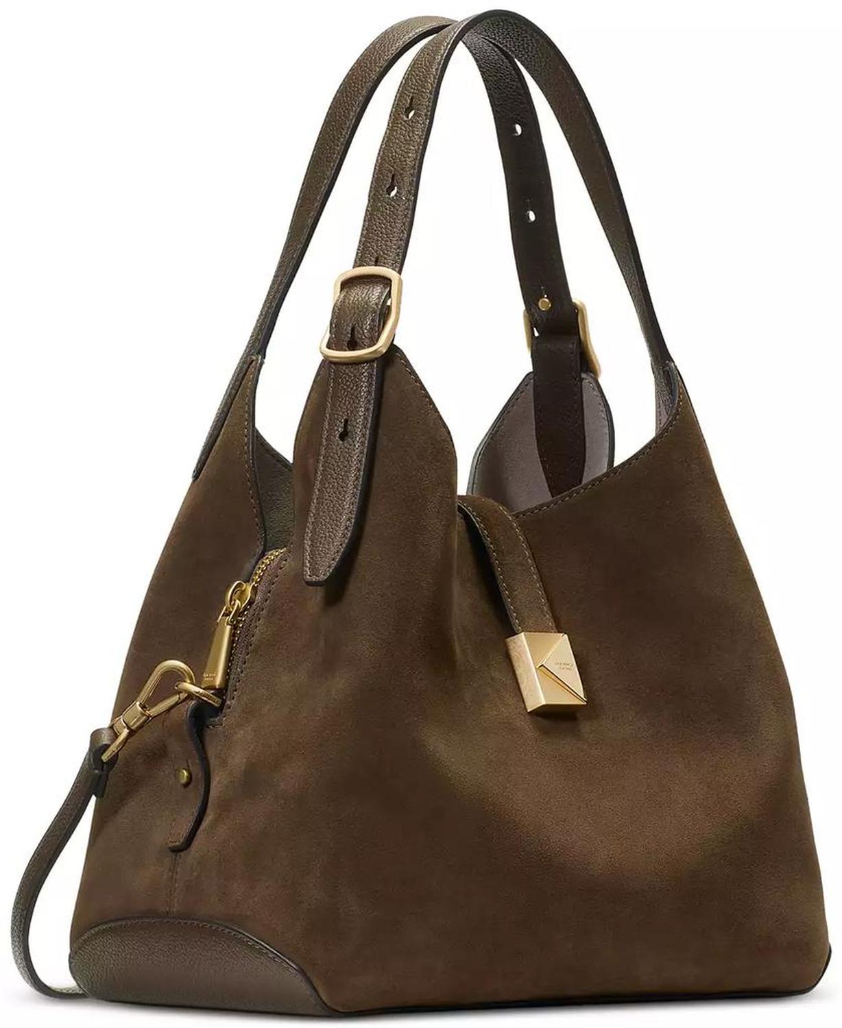 Deco Suede Crossbody Tote Bag