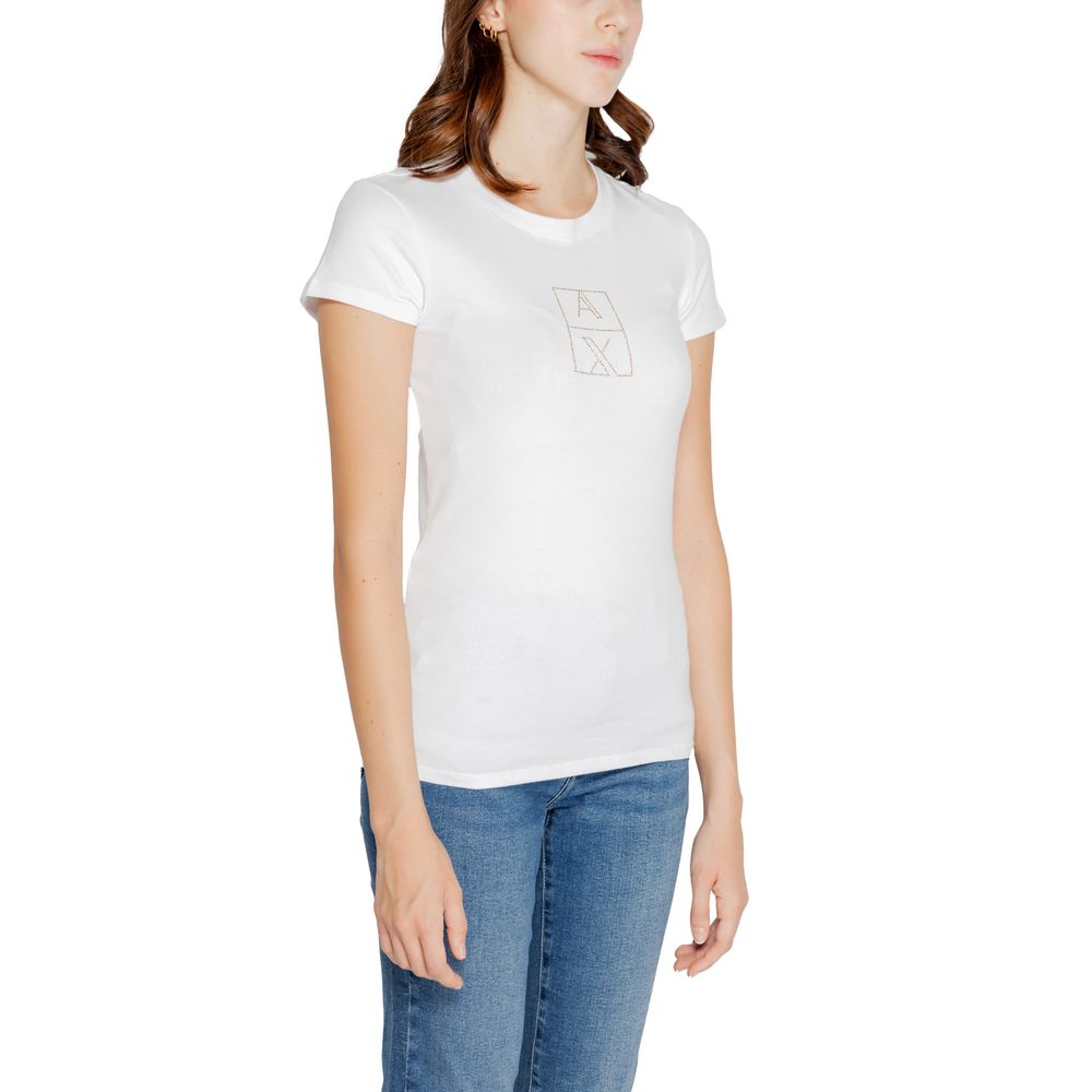 Armani Exchange White Cotton Tops & T-Shirt