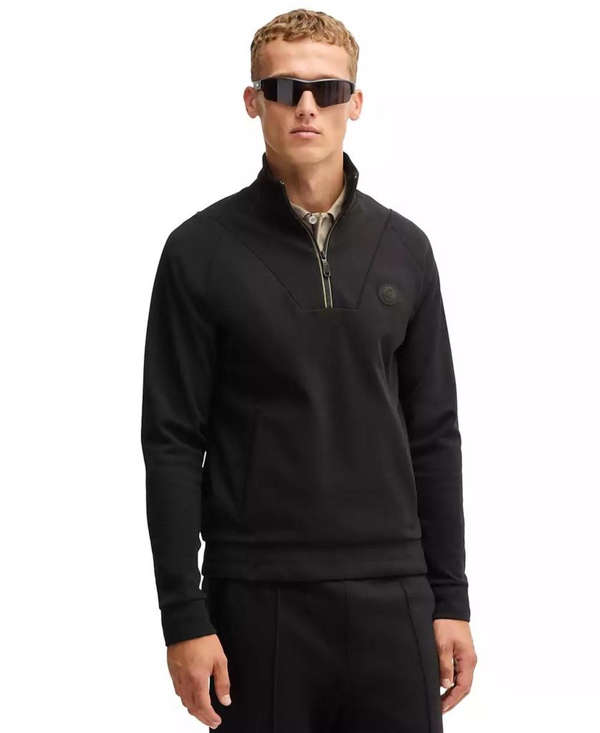 Men's Double B Monogram Zip-Neck Sweatshirt