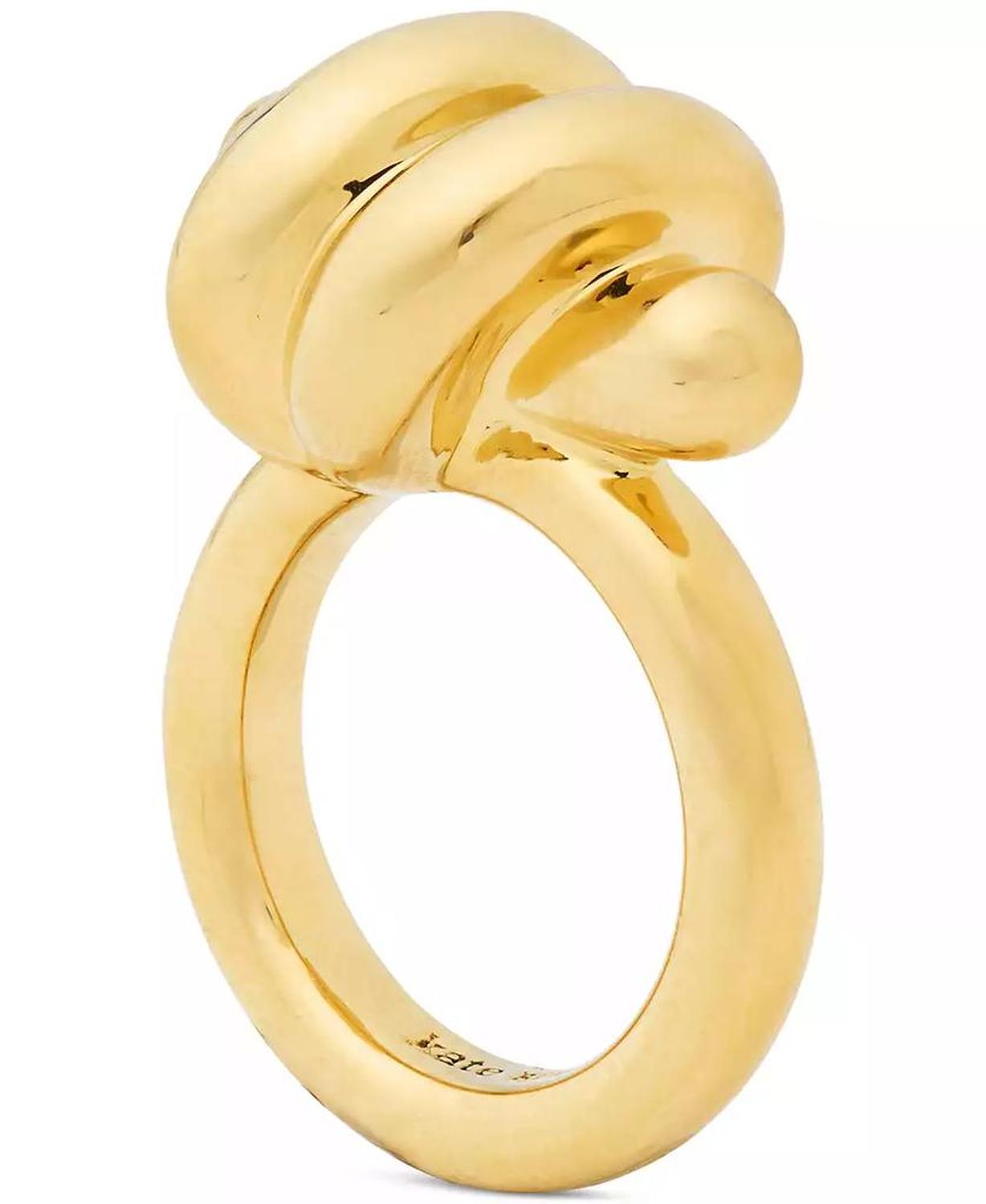 Gold-Tone Knot Statement Ring