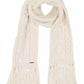 Women's Diamond Cable Fringe Scarf