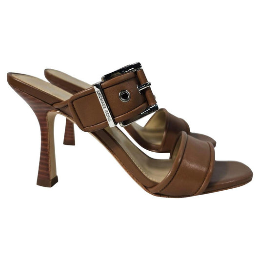 Colby Heeled Sandals in Brown Leather