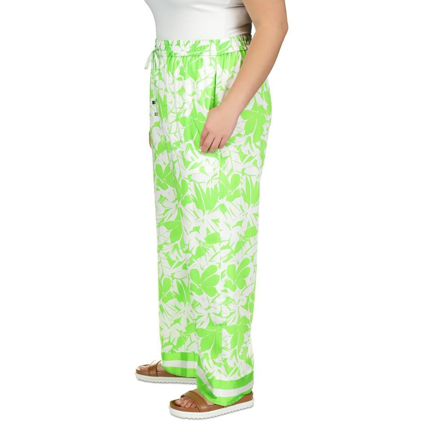 Plus Size Lush Palm Pull-On Pants