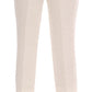 Dolce & Gabbana Elegant White Capri Pants - Cotton & Silk Blend