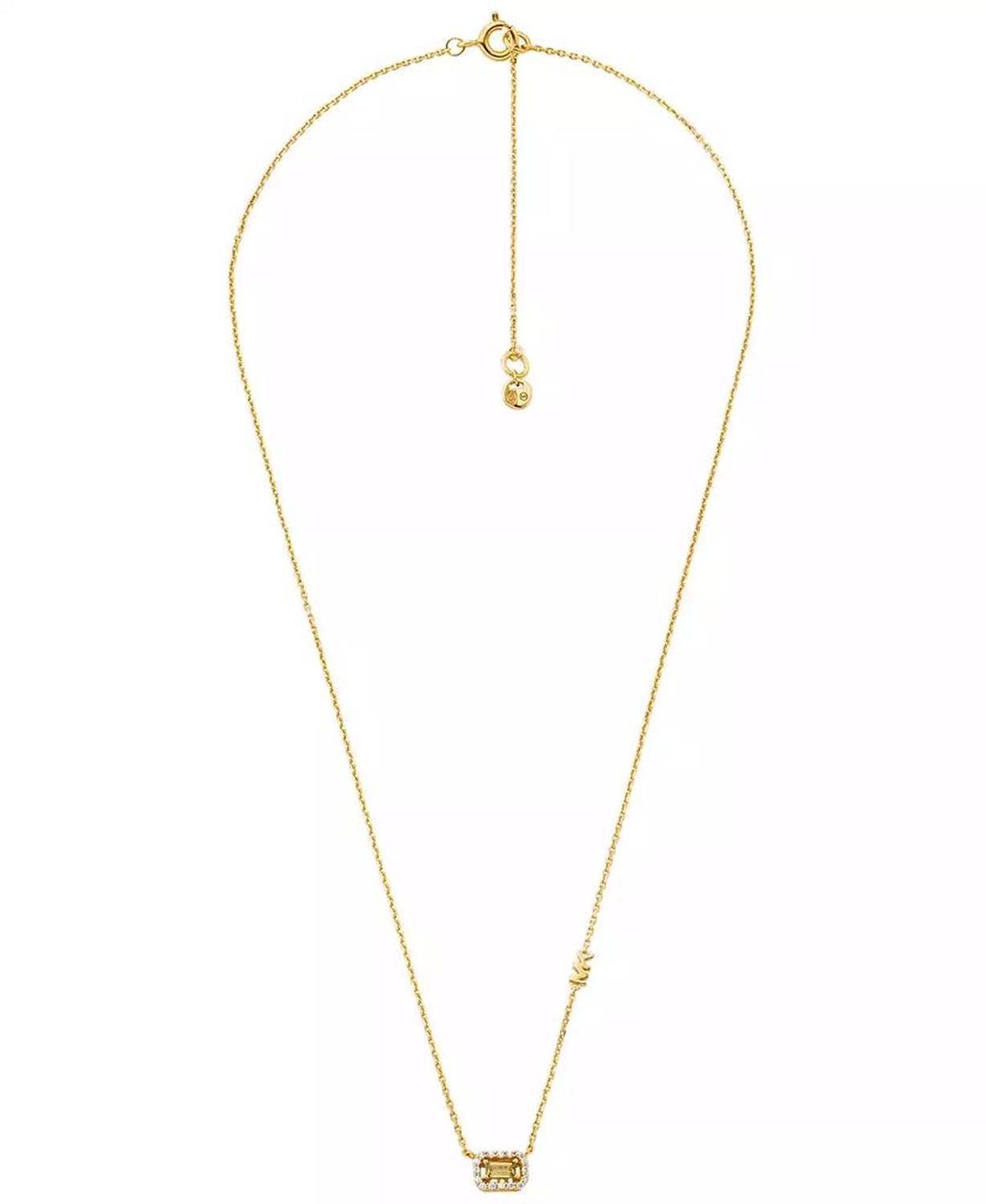 Cubic Zirconia Cut Pendant Necklace