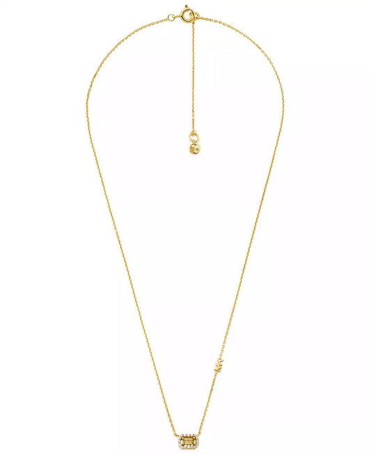 Cubic Zirconia Cut Pendant Necklace