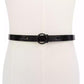 Logo Charm Skinny Belt