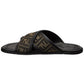 FENDI FF Canvas & Leather Sandal
