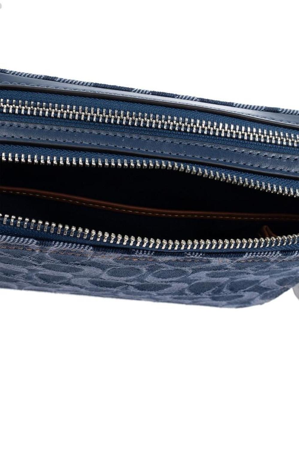 Coach Charter 19 Monogrammed Denim Shoulder Bag