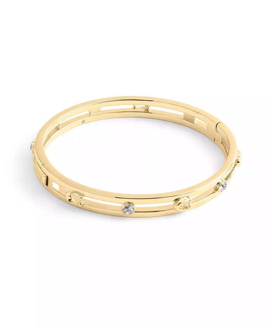 Faux Stone Signature C Open Bangle Bracelet