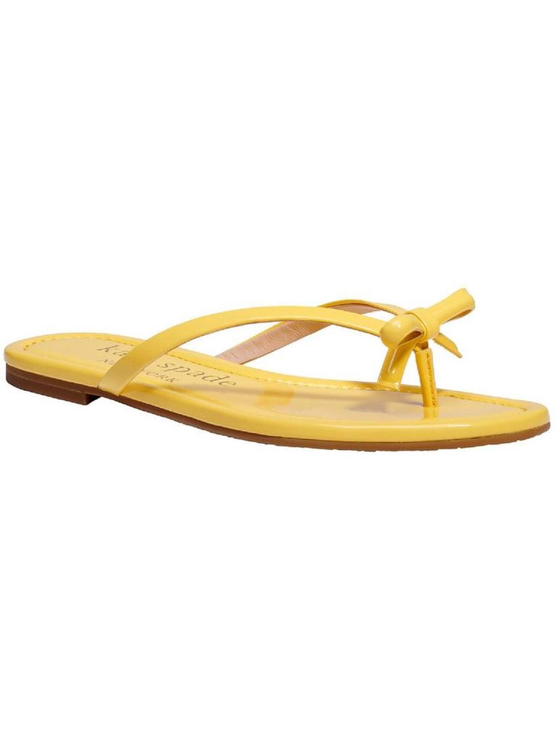 Petit Womens Leather Patent Flip-Flops