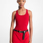 Ribbed Scoop-Neck Tank Top