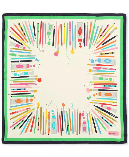 Art Supplies Silk Bandana Scarf