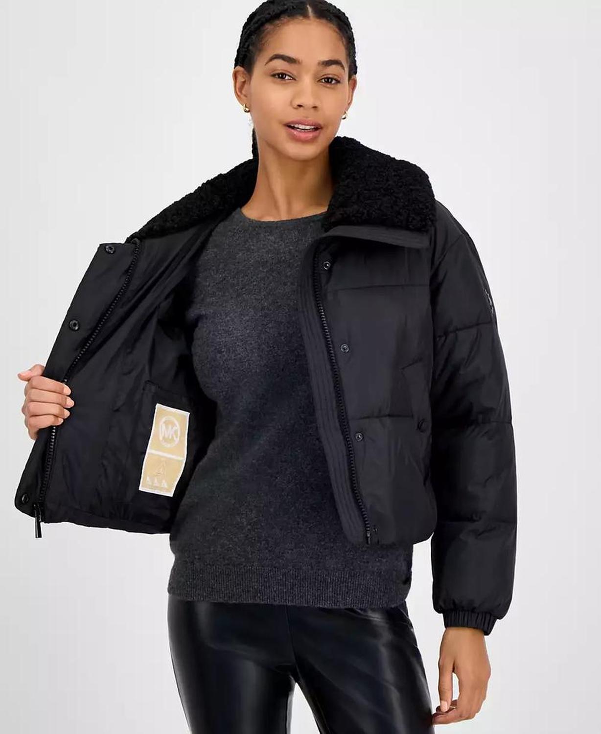 Women's Faux-Fur-Collar Puffer Coat