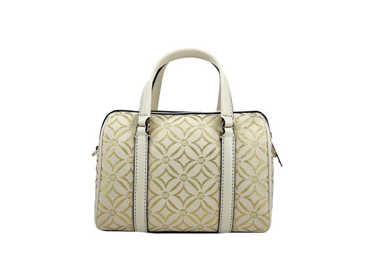 Travel Small Pebbled Leather Duffle Crossbody Handbag Pale gold Women's multi