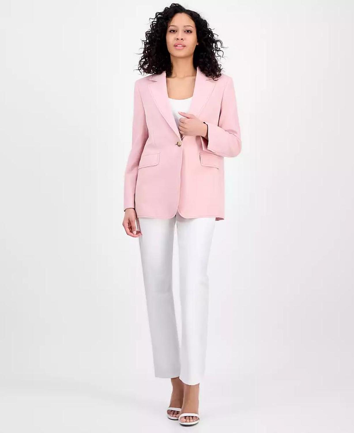 Women's One-Button Split-Cuff Blazer