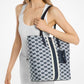 Vincent Large Logo Jacquard Tote Bag with Card Case