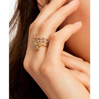 Gold-Tone 3-Pc. Set Fleurette Ring