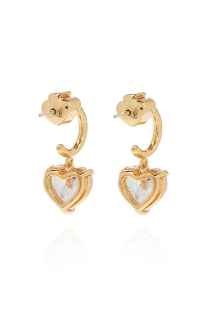 Kate Spade My Love Heart Huggies Earrings