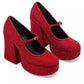 Kiki Crystal-Embellished Suede Mary Jane Platform Pumps