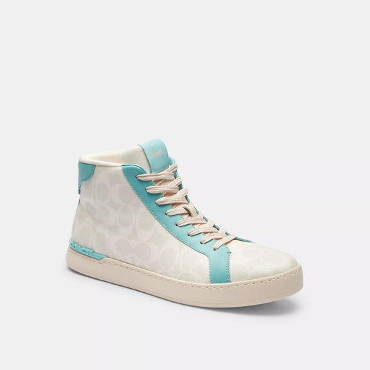 Coach Outlet Clip High Top Sneaker In Signature Canvas