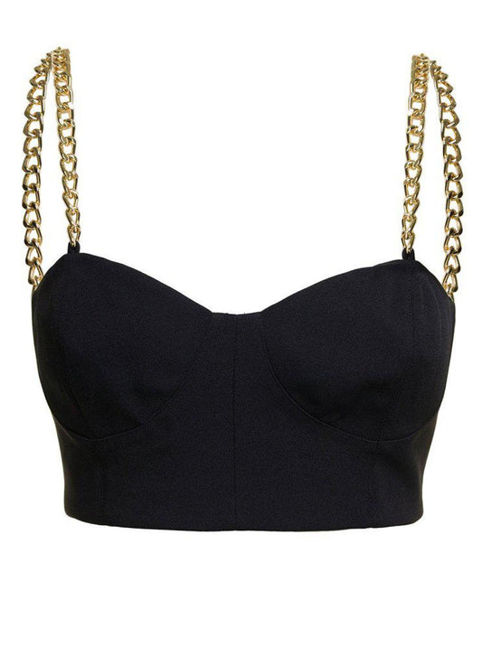 Michael Michael Kors Chain-Link Sleeveless Cropped Top