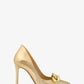 Scarlett Embellished Metallic Snake Embossed Leather Pump