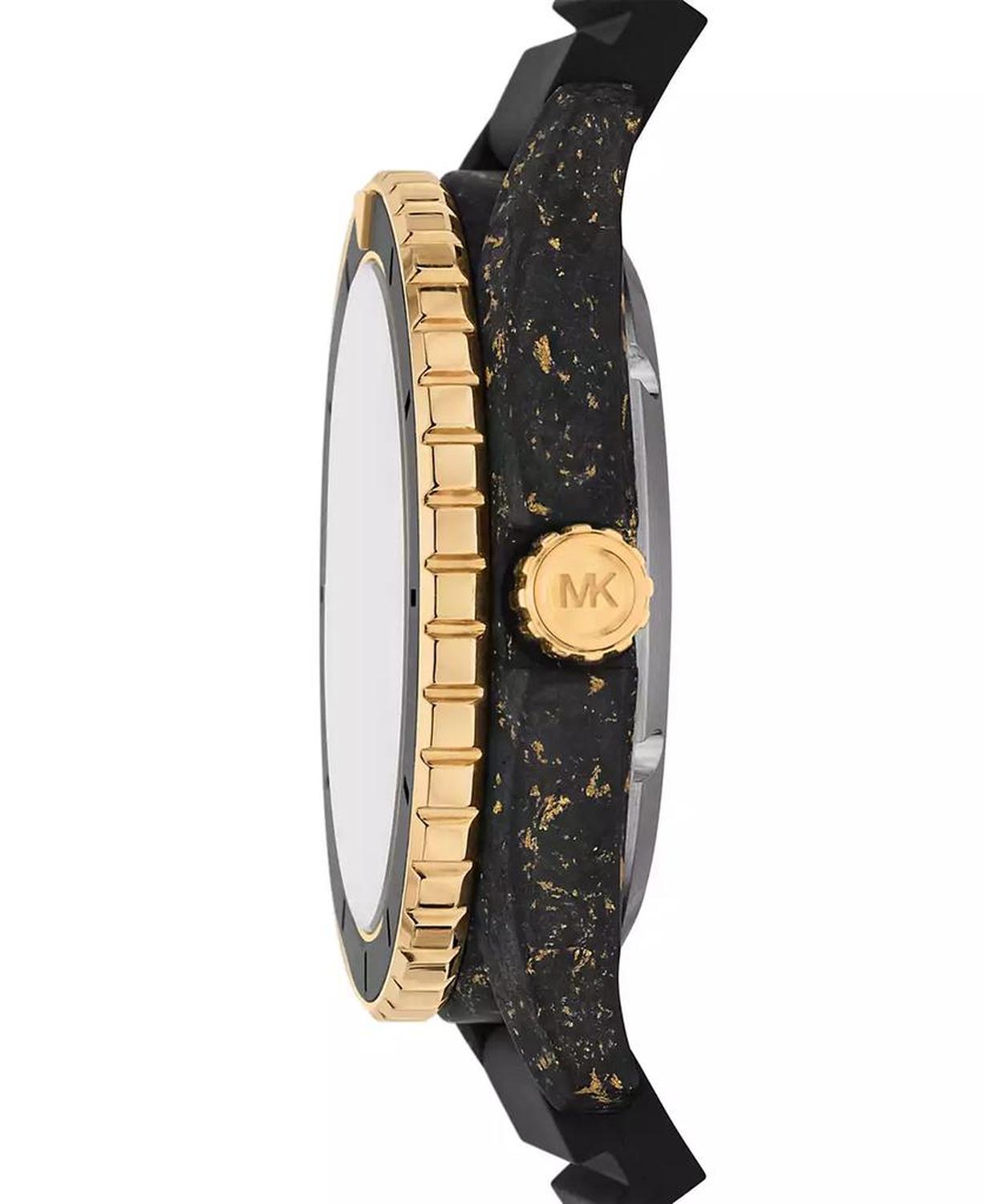 Men's Limited-Edition Maritime Three-Hand Black Silicone Watch 45mm