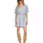 Women's Chambray Pleated-Back Shirtdress