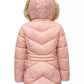 Michael Kors Big Girls Stadium Puffer Jacket with Faux-Fur Trim