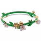 Gold-Tone Multi-Stone Garden Hinged Bangle Bracelet