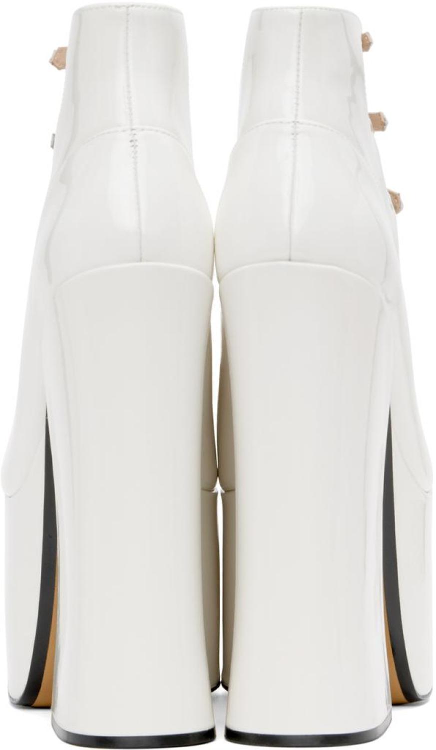 White 'The Patent Leather Kiki' Heels