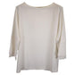 Max Mara Elgar Layered Sleeve Hem Blouse in White Silk Chiffon