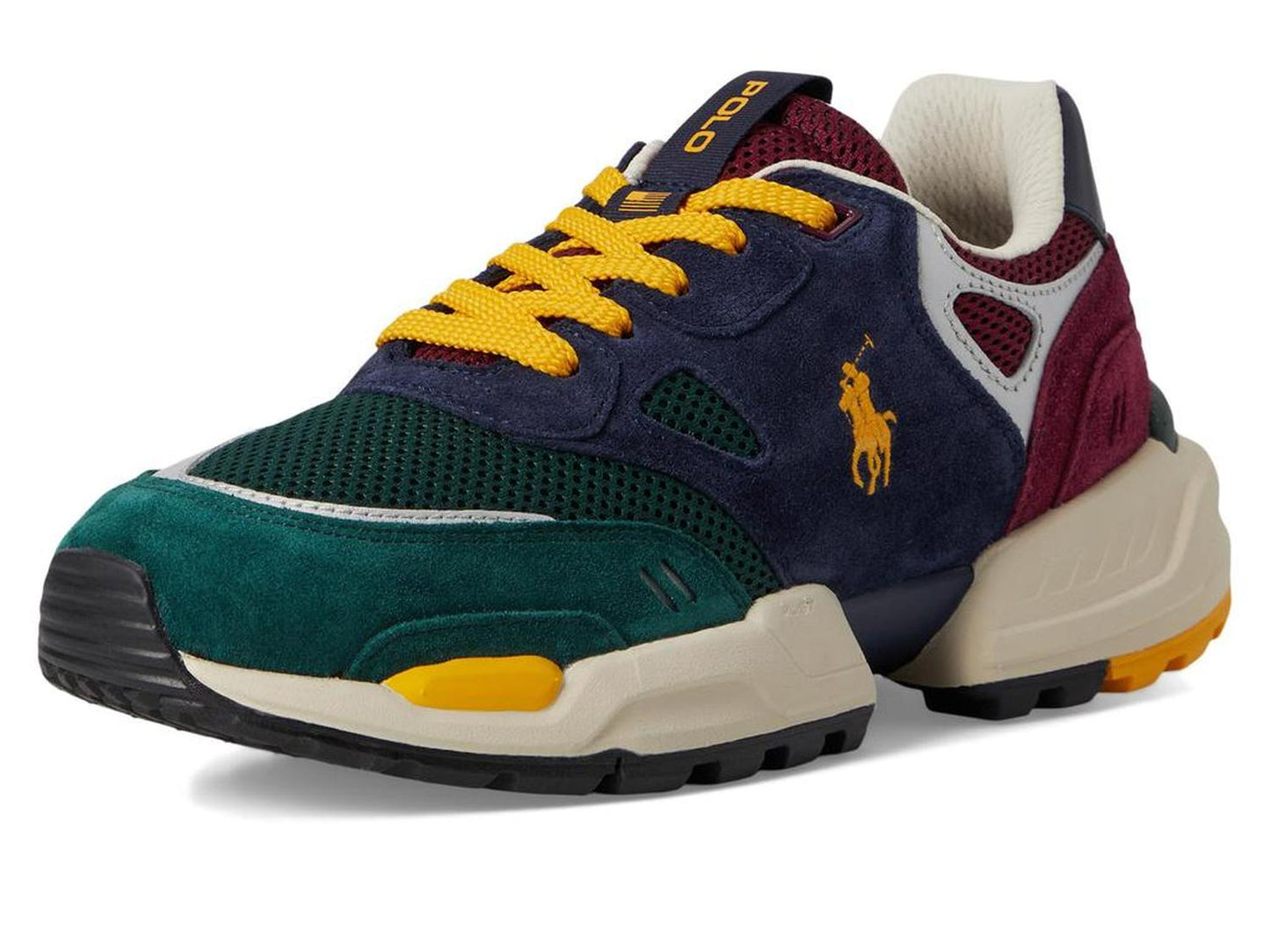 Suede Mesh-Polo Jgr Pp-Sneakers-Low Top Lace