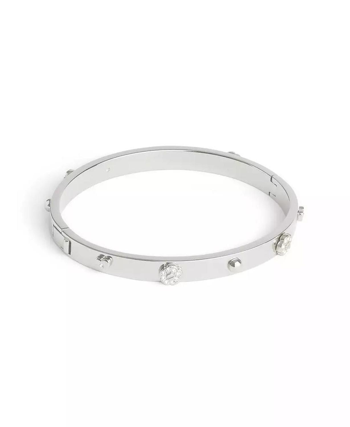Faux Stone Signature Mixed Motif Bangle Bracelet
