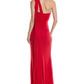 Marchesa Notte Asymmetrical Halter Gown