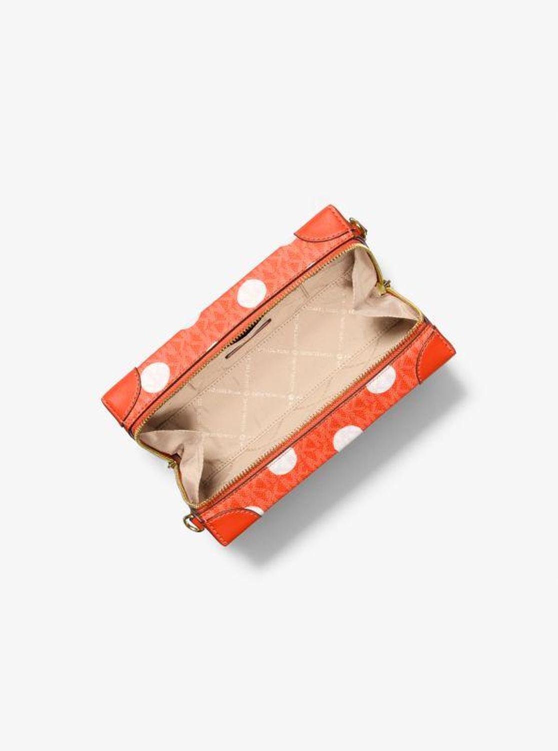Jeanie Small Polka Dot Signature Logo Trunk Crossbody Bag