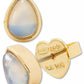 Gold-Tone Bubbly Bezel Stud Earrings