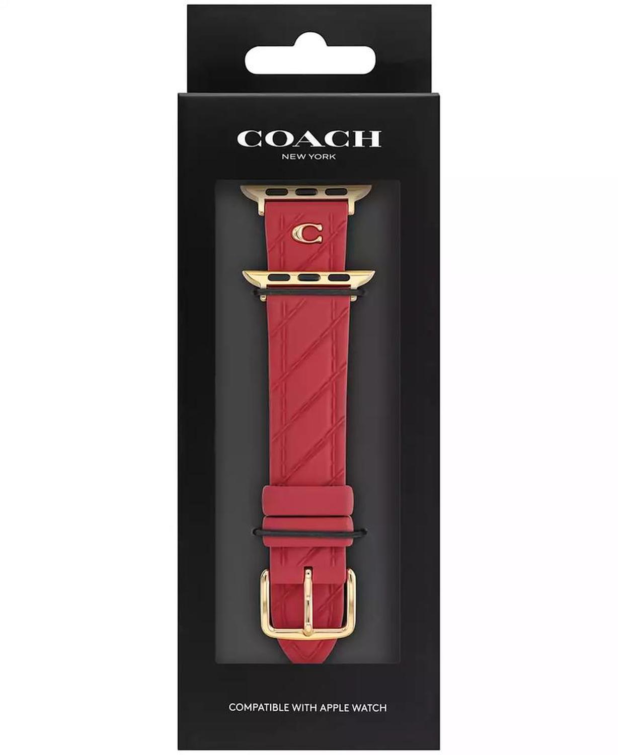 Women's Red Silicone Apple Watch Strap, 38mm, 40mm, 41mm