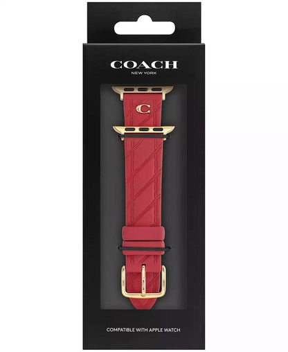 Women's Red Silicone Apple Watch Strap, 38mm, 40mm, 41mm