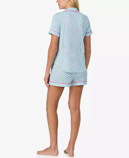 Women's 2-Piece Sleepwear Short-Sleeve Shirt and Pajama Shorts Set