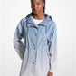 Ombré Logo Print Ciré Anorak