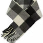 Women's Wool Checkered Fringe-Trim Scarf
