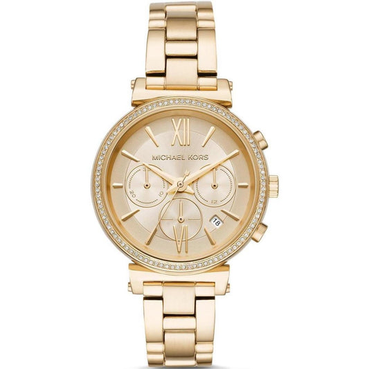 Michael Kors Sofie MK6559 Women's Gold-Tone Chronograph 39mm Watch