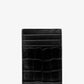Hudson Crocodile-Embossed Leather Card Case