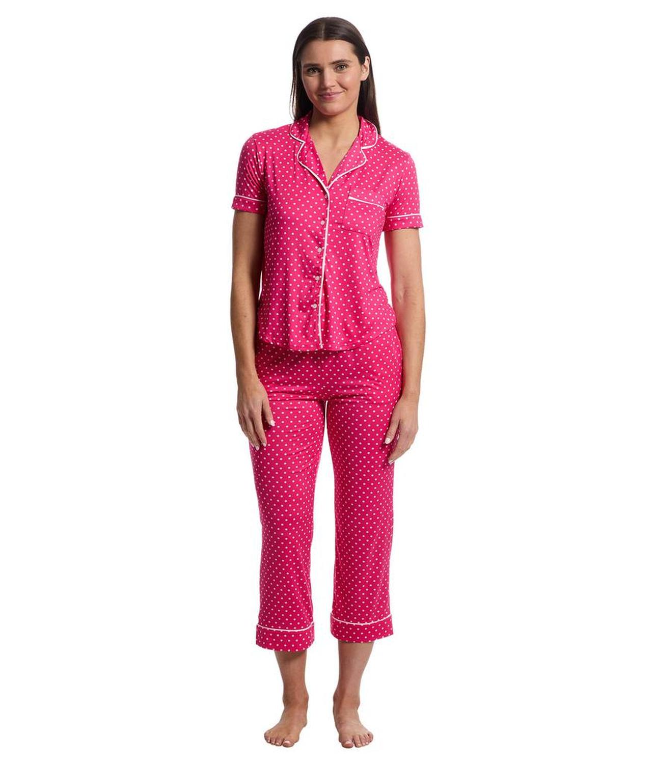 Short Sleeve Cropped PJ Set