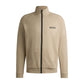 Cotton-terry zip-up jacket with logo print