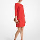 Stretch Wool Crepe Shift Dress
