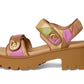Brynn Platform Quilted Patchwork Leather Sandals