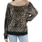 Womens Asymmetrical Neckline Long Sleeve Pullover Top